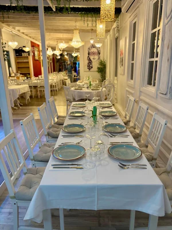 Wedding banquet setup at La Colmena